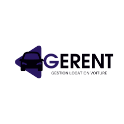 Beige Black Simple Modern Car Rental Logo